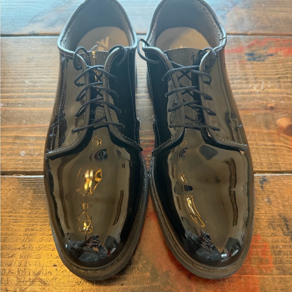 Black Patent Lace-Up Men's Dress Shoes